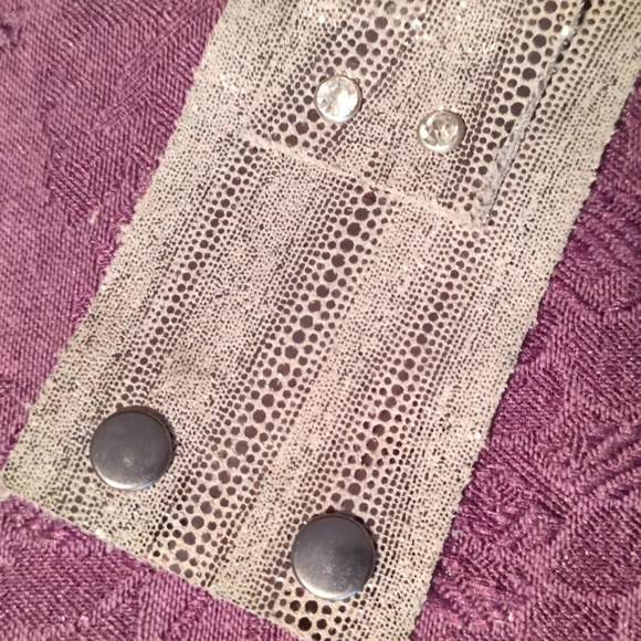 NEW! Handmade Genuine Leather Karma Circle Bracelet Gray Animal Print Adjustable - Picture 7 of 10